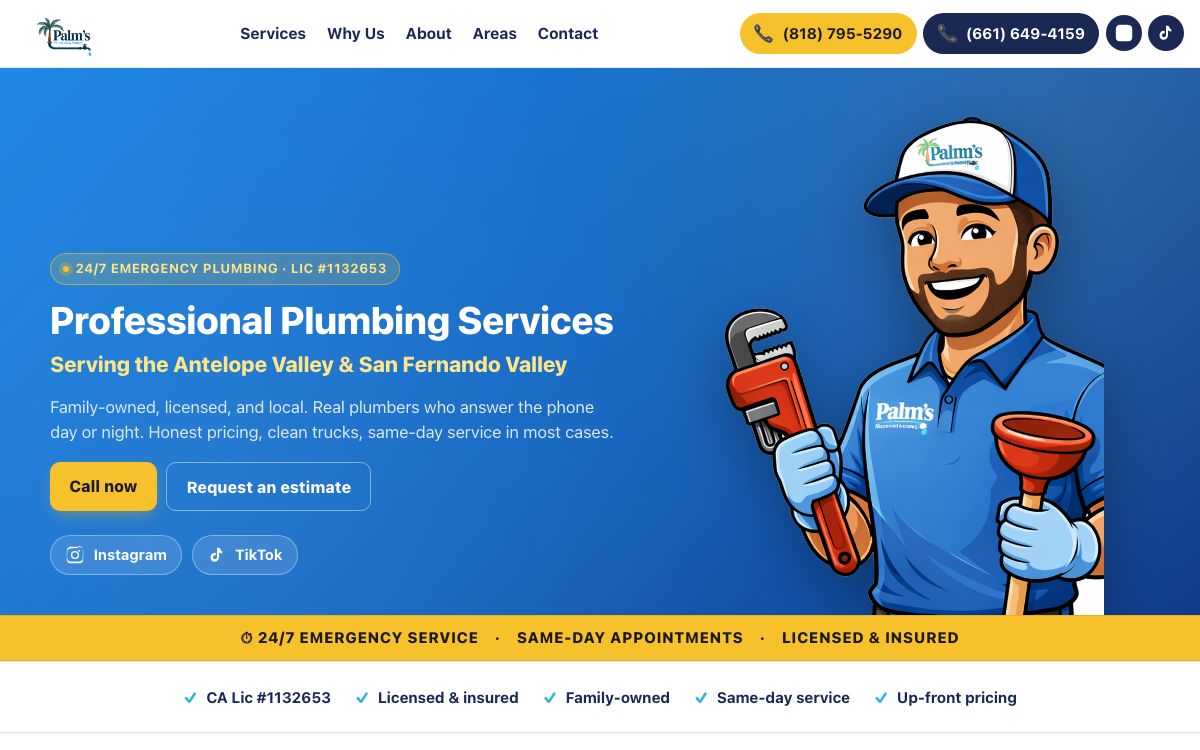 Palm's Plumbing & Rooter